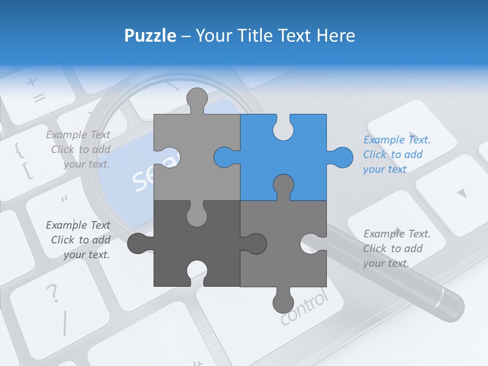 Keyboard Connection Progress PowerPoint Template