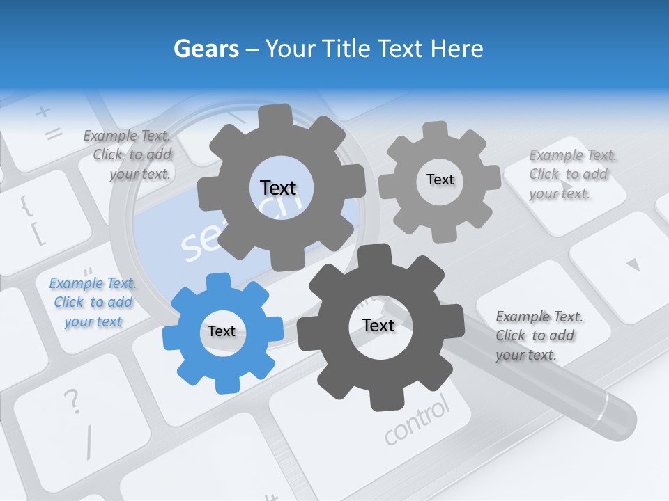Keyboard Connection Progress PowerPoint Template