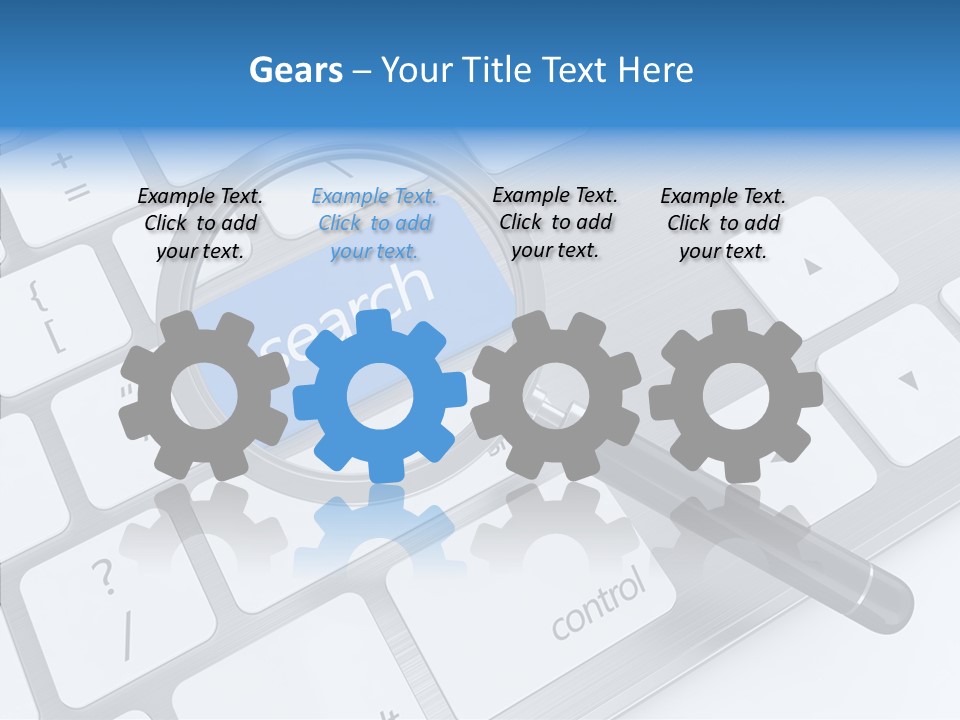 Keyboard Connection Progress PowerPoint Template