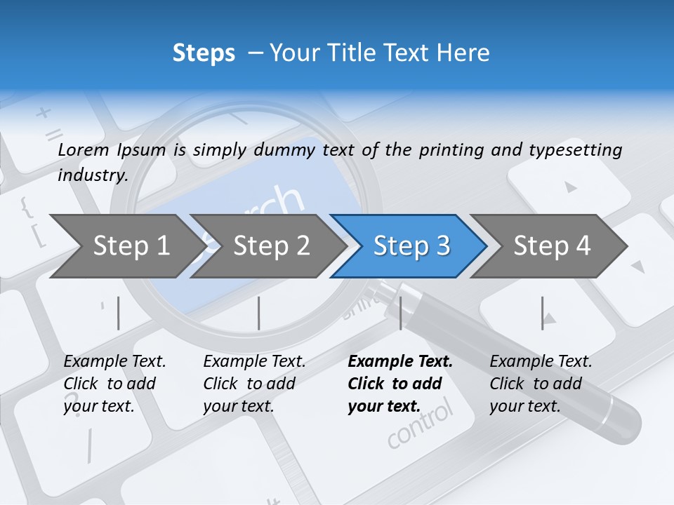 Keyboard Connection Progress PowerPoint Template