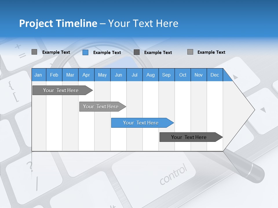 Keyboard Connection Progress PowerPoint Template