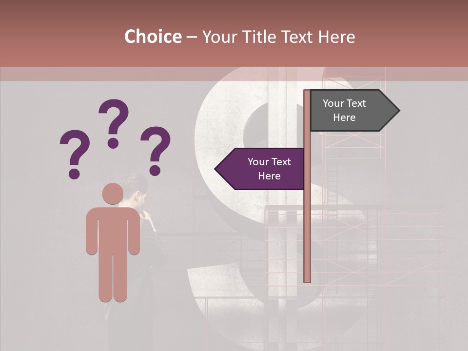 Tracing Thinking Sign PowerPoint Template