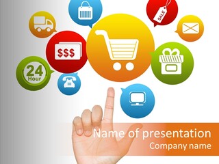 Phone Businessman Com PowerPoint Template