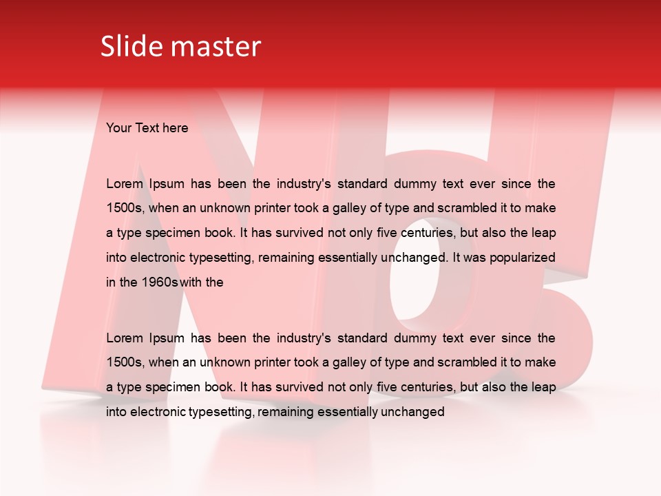 Illustration Red Idea PowerPoint Template