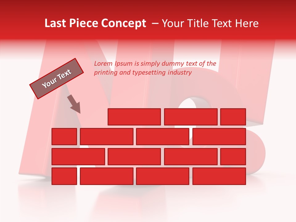 Illustration Red Idea PowerPoint Template