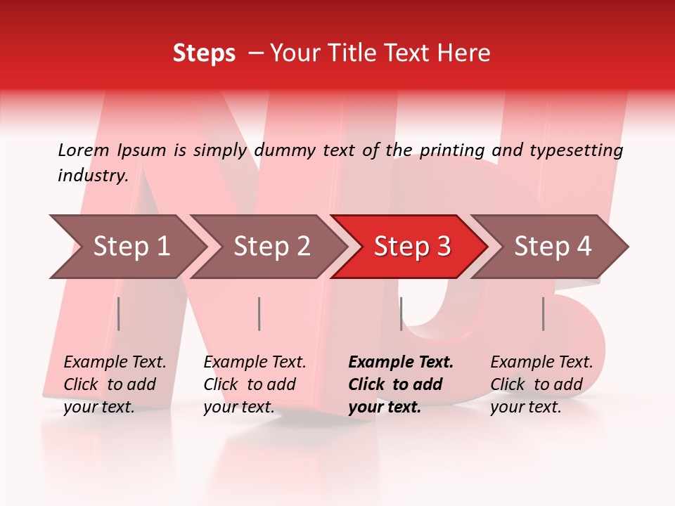 Illustration Red Idea PowerPoint Template