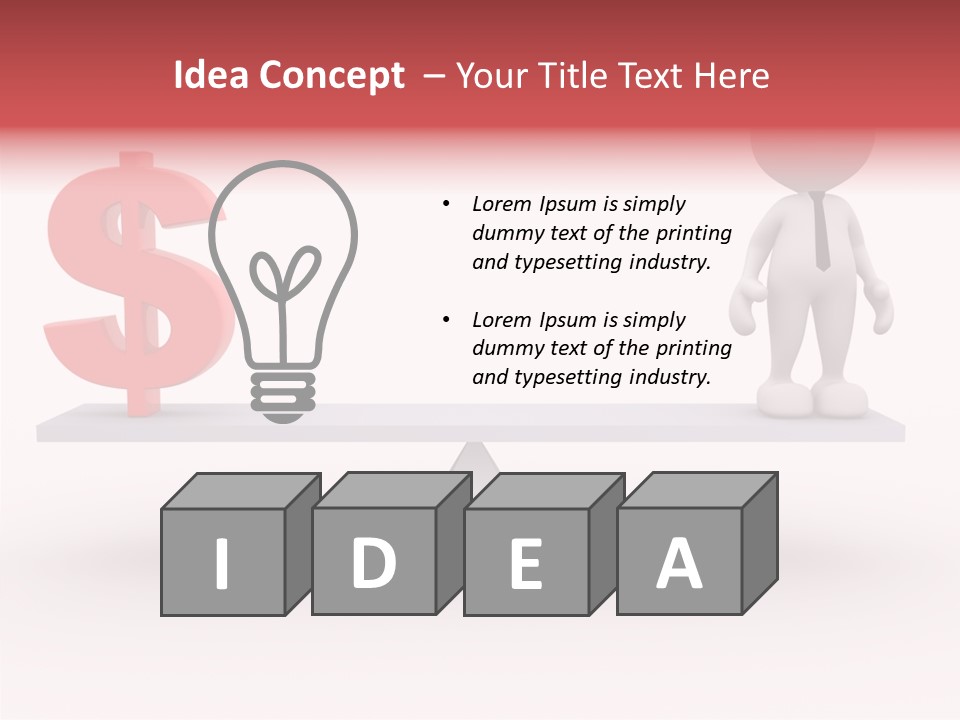 Earn White Idea PowerPoint Template