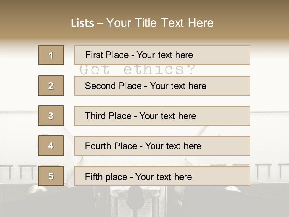 Integrity Attitude Fair PowerPoint Template