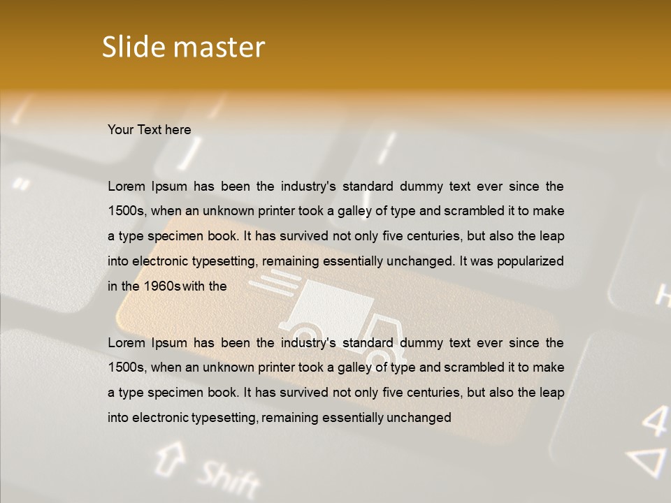 Mobile Global Van PowerPoint Template