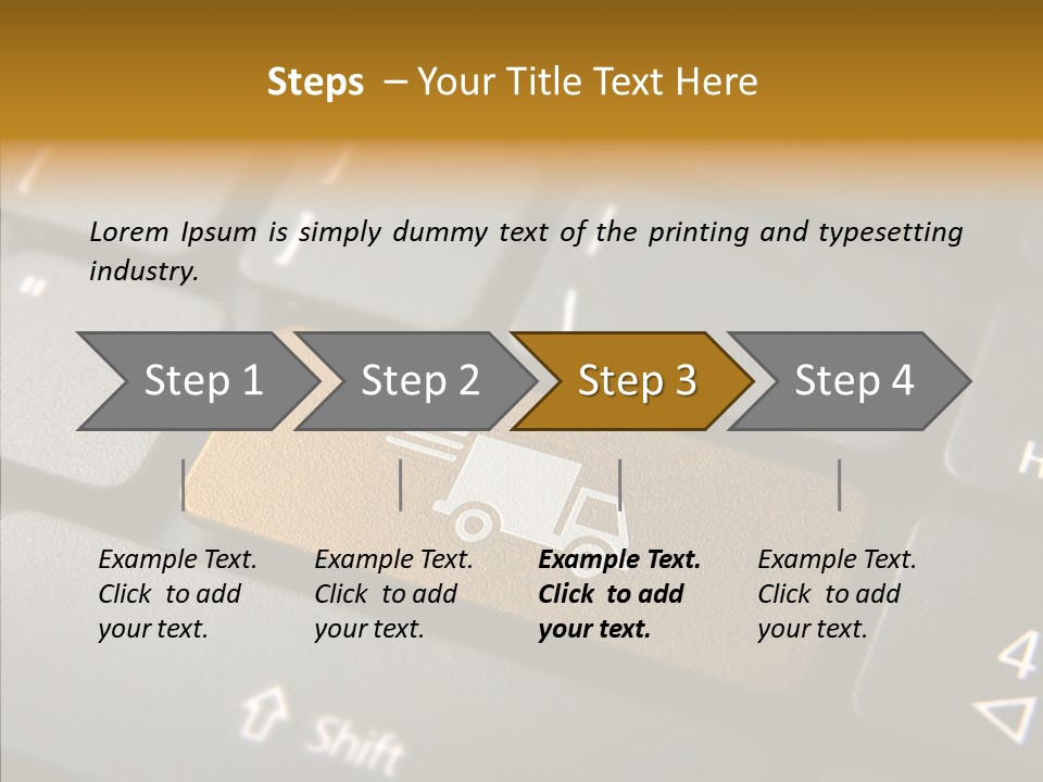 Mobile Global Van PowerPoint Template