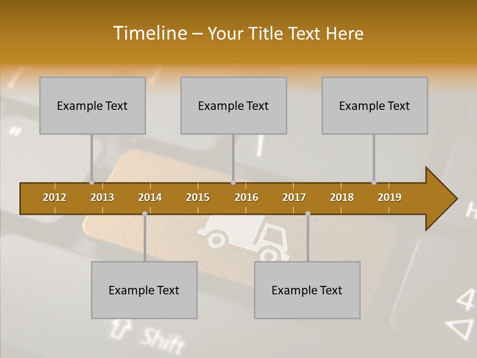 Mobile Global Van PowerPoint Template