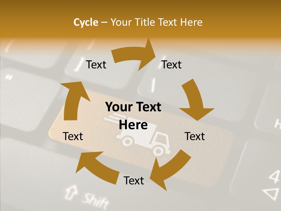 Mobile Global Van PowerPoint Template