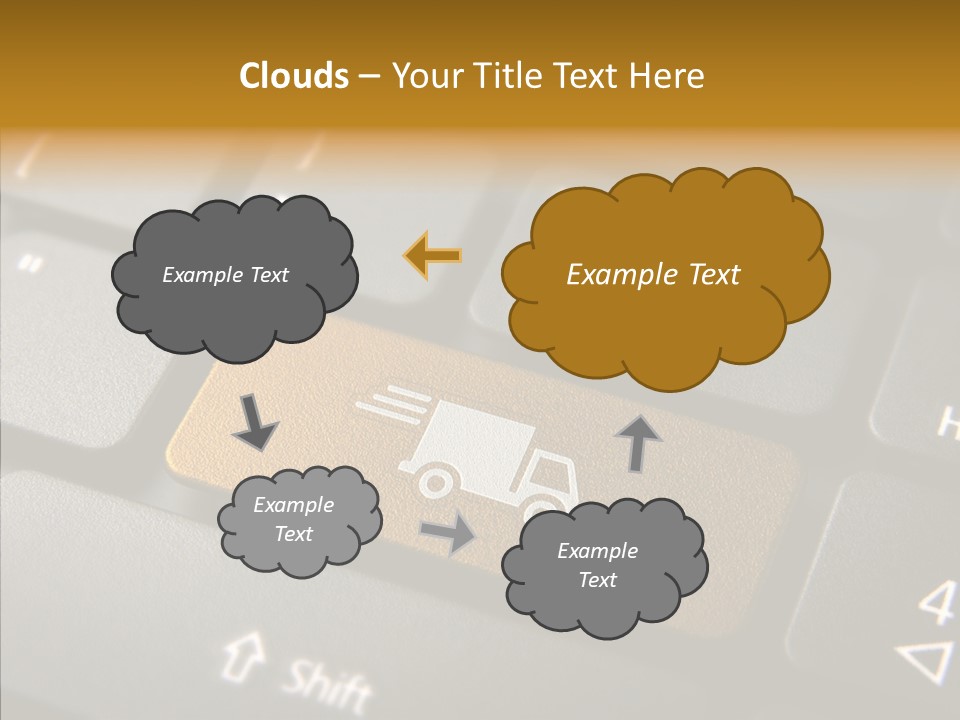 Mobile Global Van PowerPoint Template