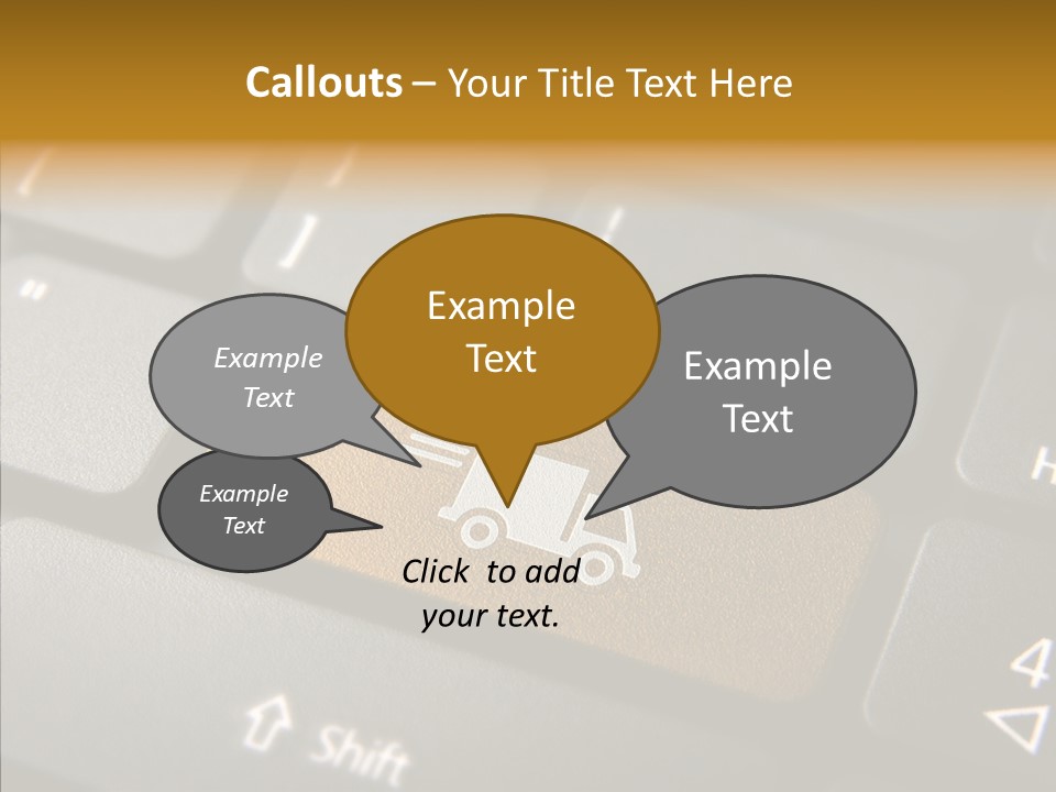 Mobile Global Van PowerPoint Template