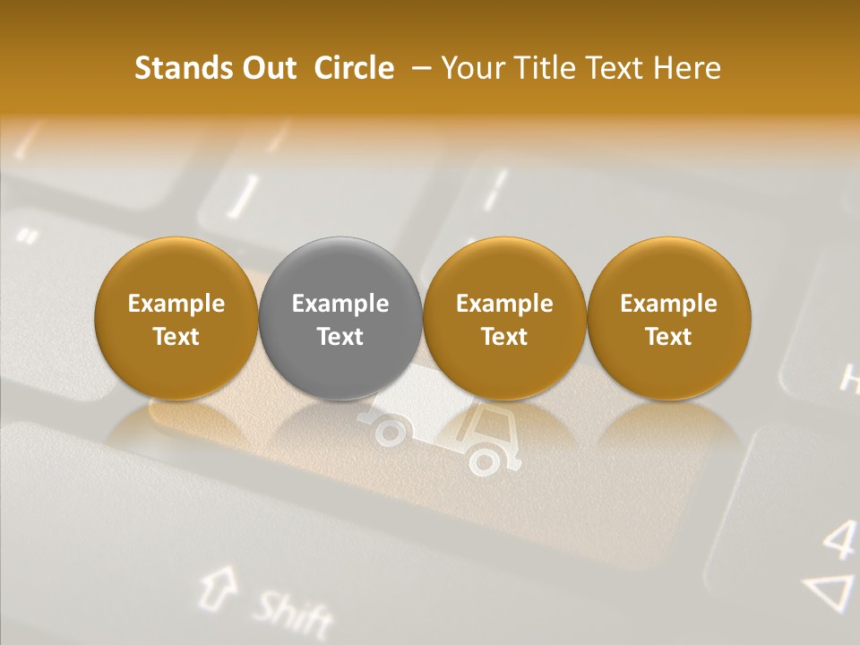 Mobile Global Van PowerPoint Template