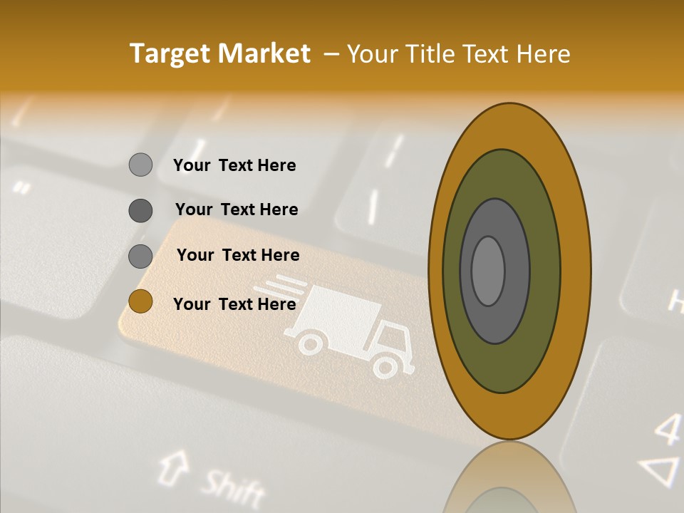 Mobile Global Van PowerPoint Template