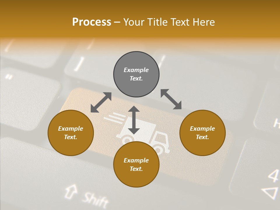 Mobile Global Van PowerPoint Template