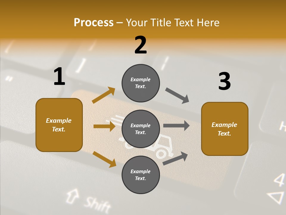 Mobile Global Van PowerPoint Template