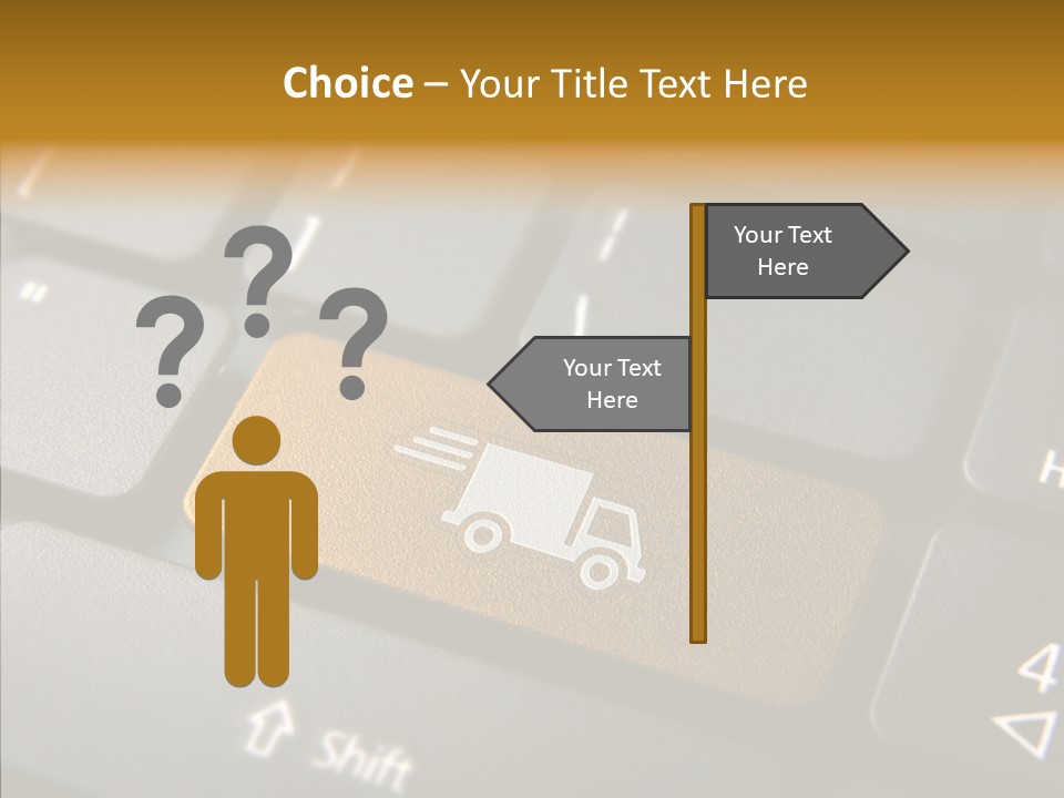 Mobile Global Van PowerPoint Template