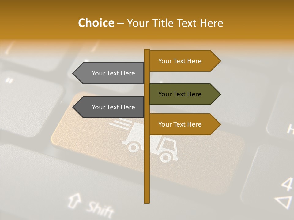 Mobile Global Van PowerPoint Template