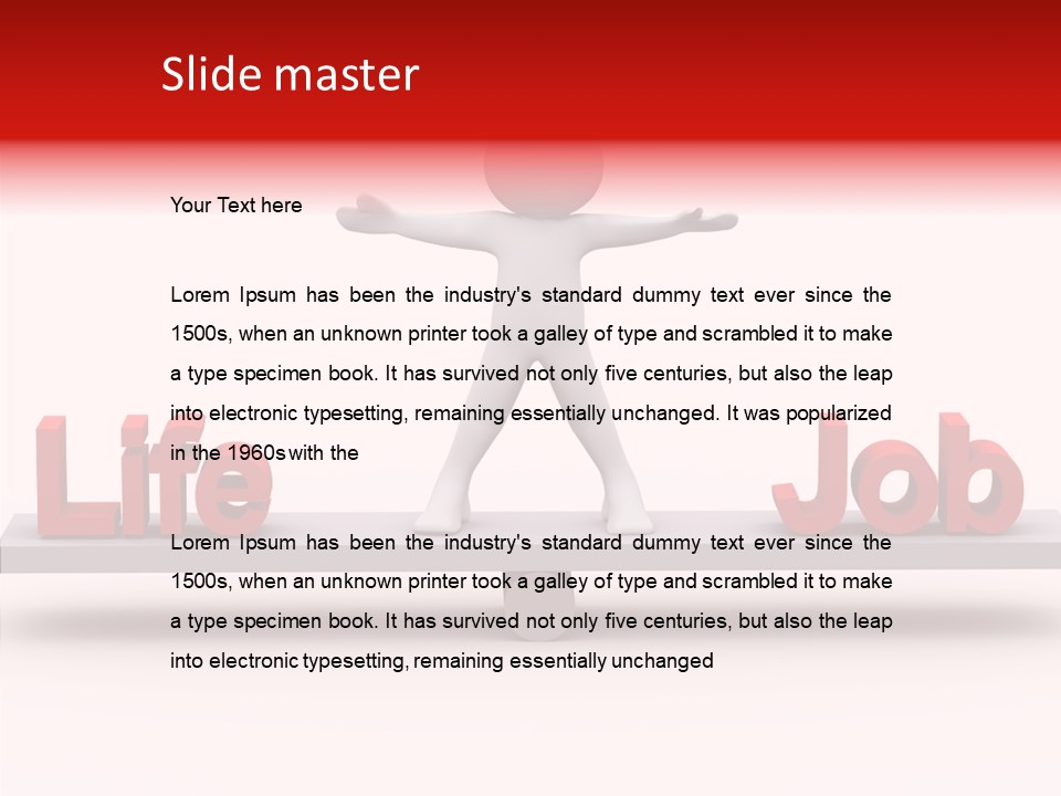 Standing Active Posing PowerPoint Template