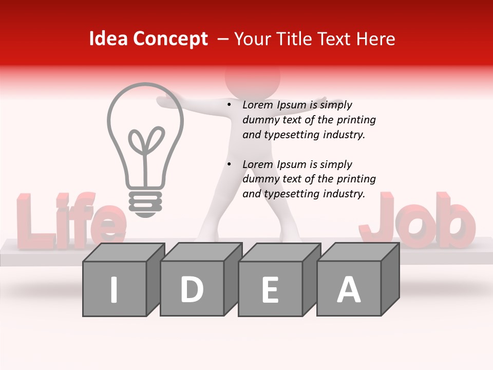 Standing Active Posing PowerPoint Template