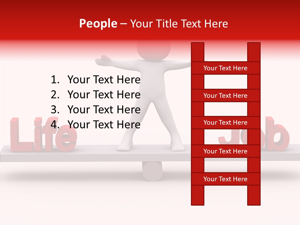 Standing Active Posing PowerPoint Template