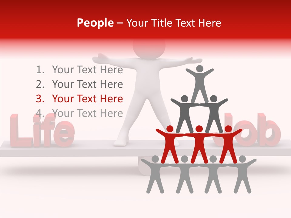 Standing Active Posing PowerPoint Template