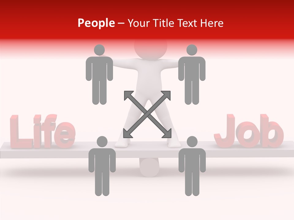 Standing Active Posing PowerPoint Template