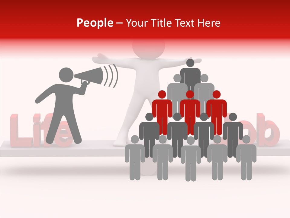 Standing Active Posing PowerPoint Template