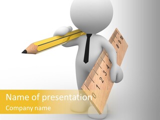 Worker Guy Engineer PowerPoint Template