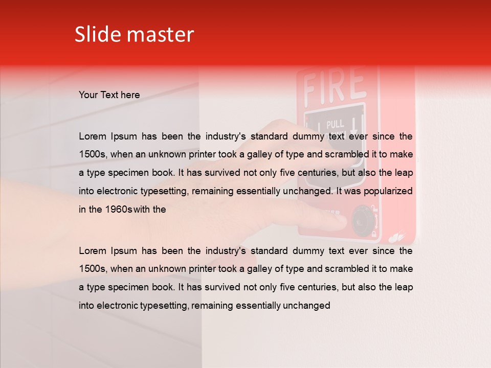 Strobe Hazard Fingers PowerPoint Template