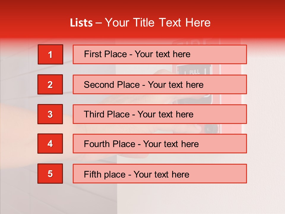Strobe Hazard Fingers PowerPoint Template