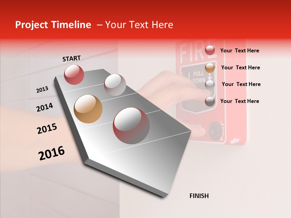 Strobe Hazard Fingers PowerPoint Template