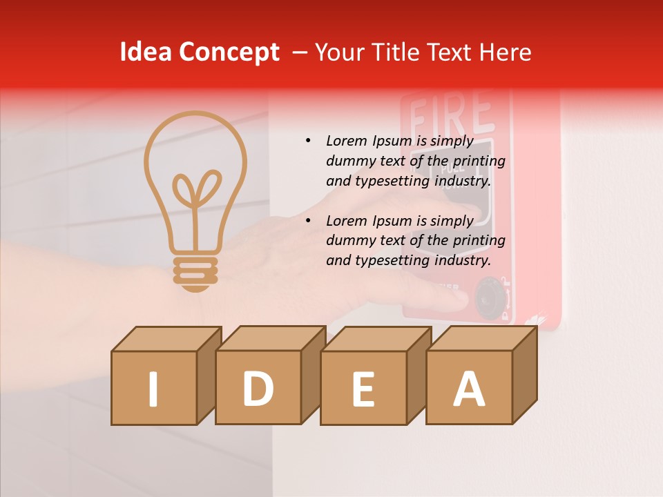 Strobe Hazard Fingers PowerPoint Template