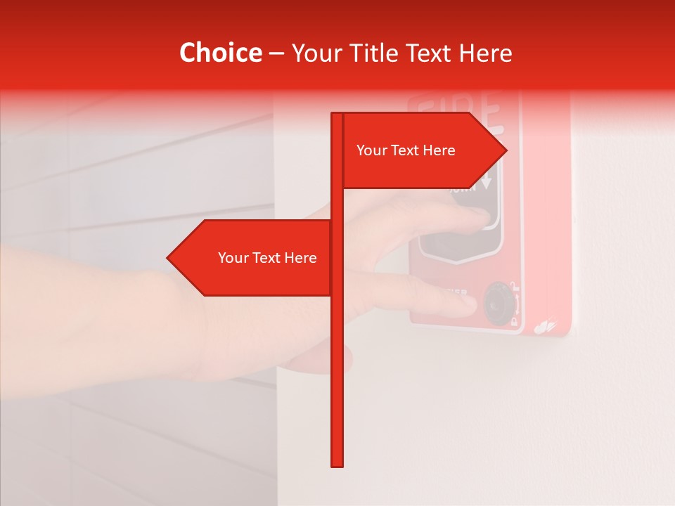 Strobe Hazard Fingers PowerPoint Template