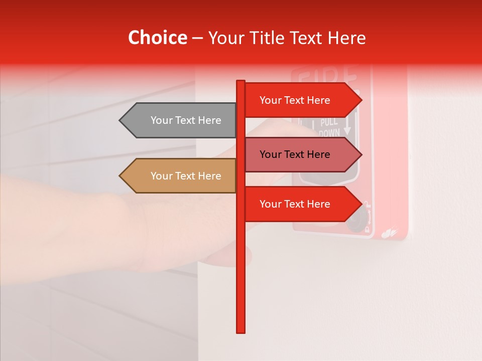 Strobe Hazard Fingers PowerPoint Template