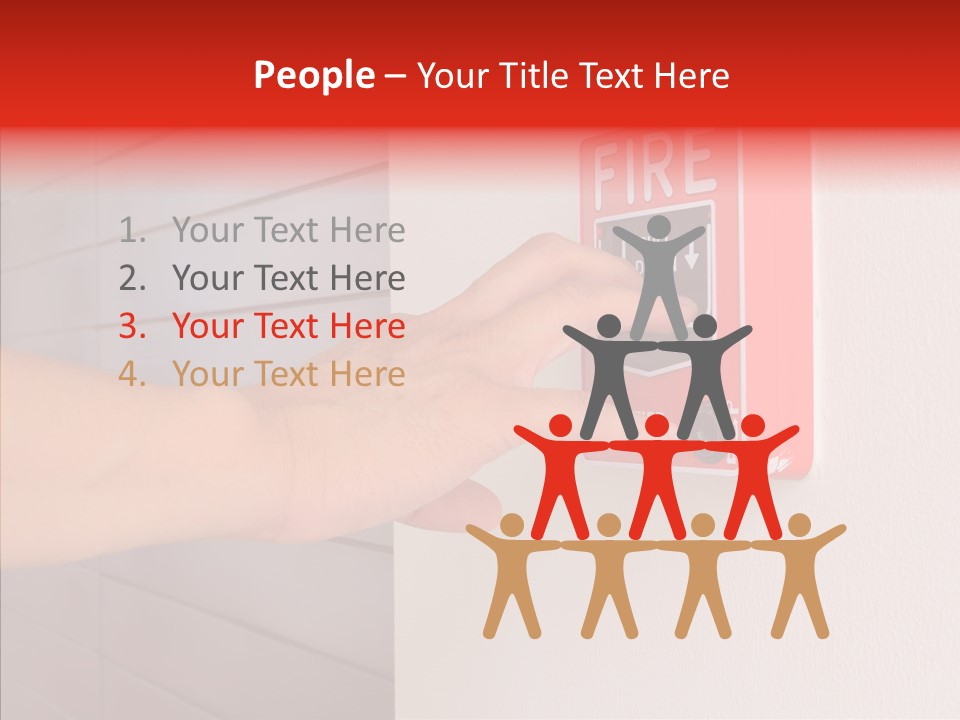 Strobe Hazard Fingers PowerPoint Template