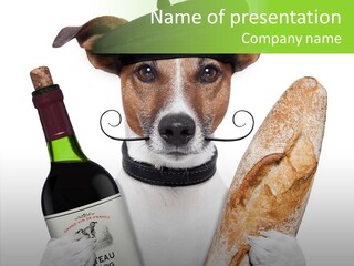 Dinner Drink Dog PowerPoint Template