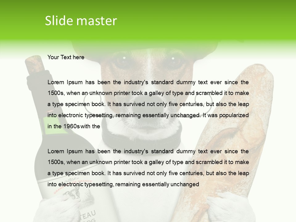 Dinner Drink Dog PowerPoint Template