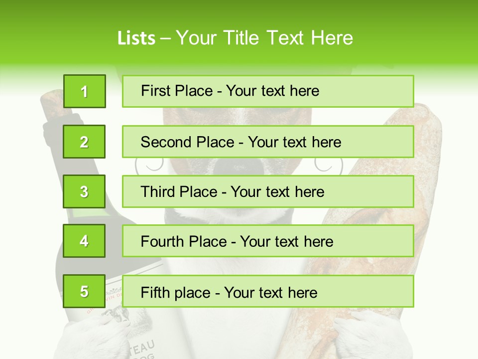 Dinner Drink Dog PowerPoint Template