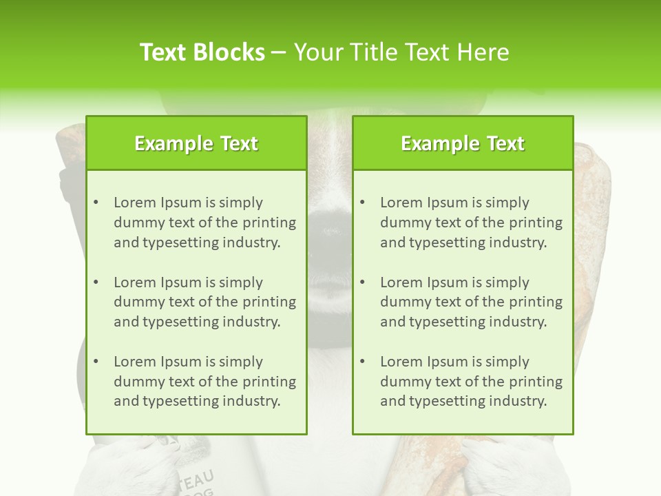 Dinner Drink Dog PowerPoint Template