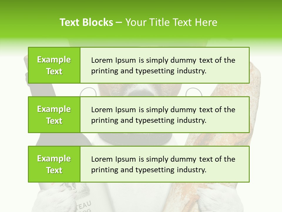 Dinner Drink Dog PowerPoint Template