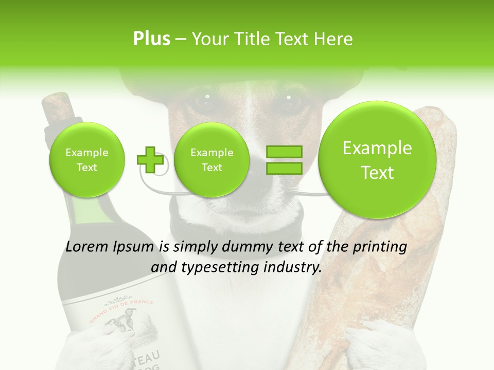 Dinner Drink Dog PowerPoint Template