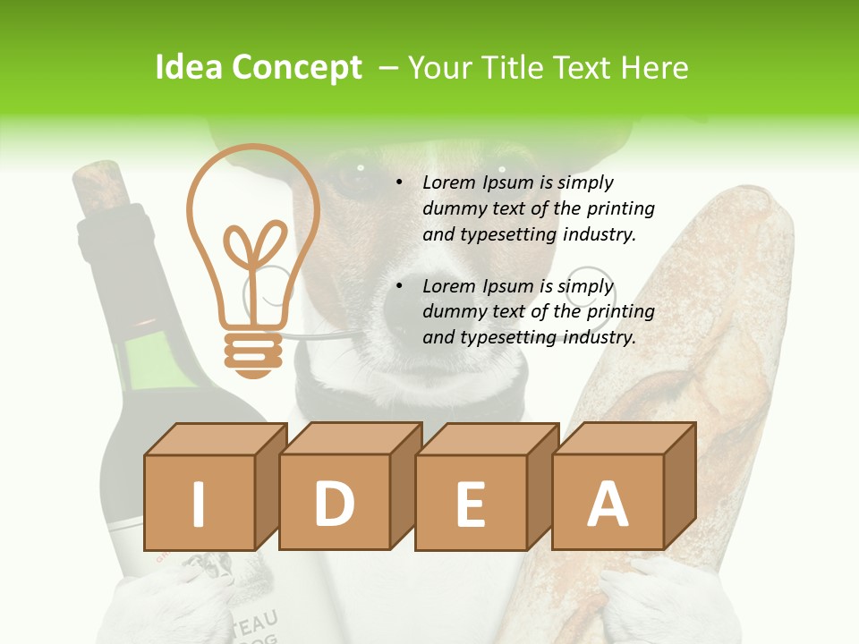 Dinner Drink Dog PowerPoint Template