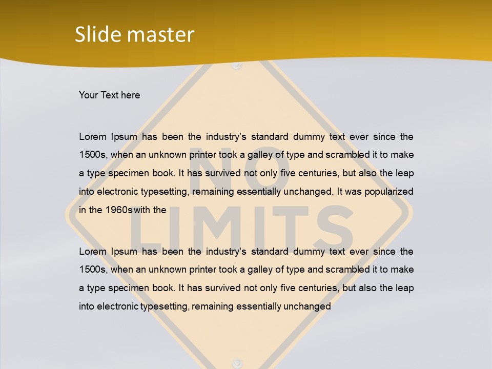 Endless Boundary Blue PowerPoint Template