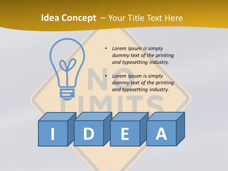 Endless Boundary Blue PowerPoint Template