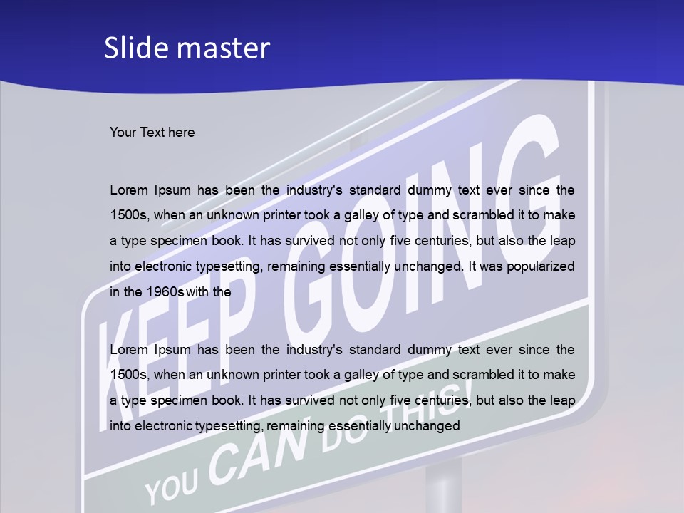 Motivate Staying Determined PowerPoint Template