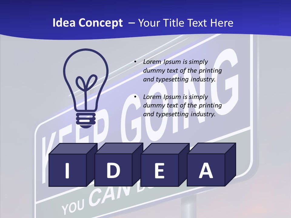 Motivate Staying Determined PowerPoint Template