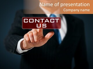 Finger Email Post PowerPoint Template